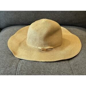 Straw Hat with Bow 21.5" Circumference